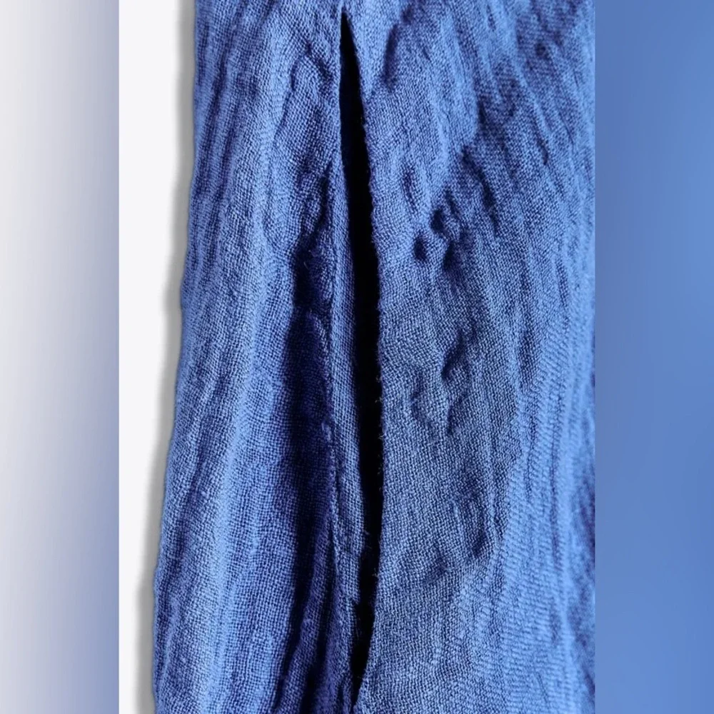 NWT Zara Blue Strappy V-Neck Midi Dress